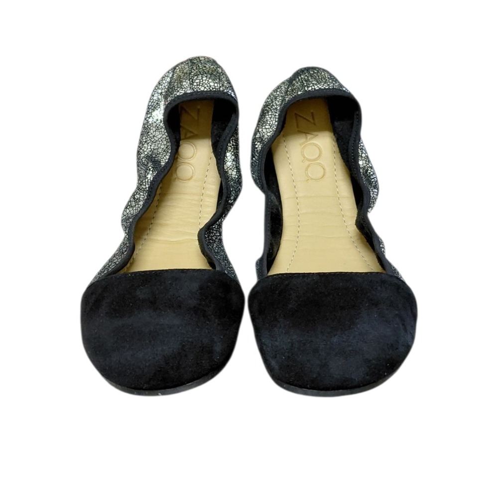 ZAQQ Handmade Barefoot Ballerina Shoes Twist Derby Black Size EU 37/US 7